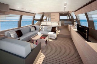 Ferretti 720 motoryacht salon